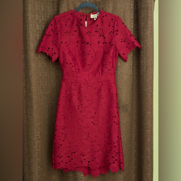 Stunning size 4 NWT Diane Von Furstenberg burgundy dress - Picture 6 of 7